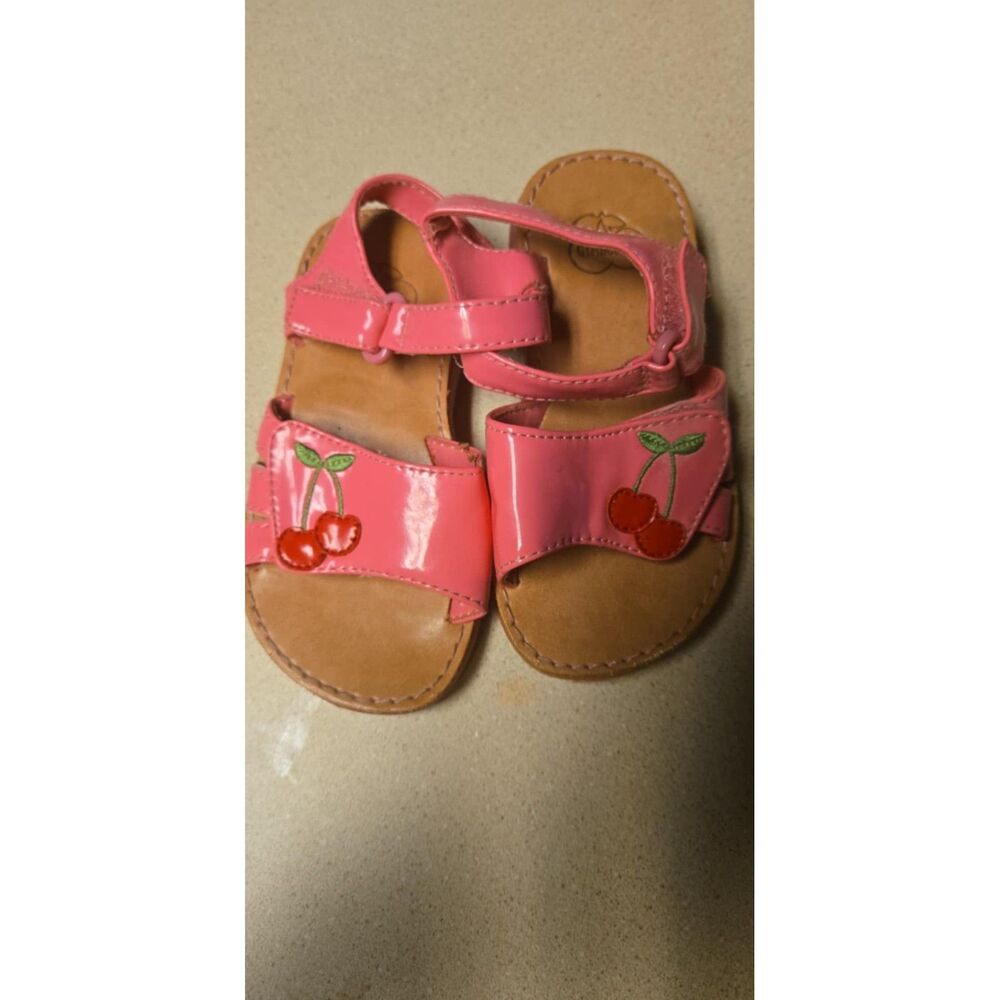Baby Girls Sandals Pink with Red Apples Gymboree Size 8